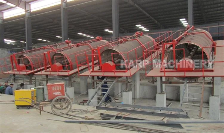 Organic Fertilizer Drum Sieve Compost Trommel Screen Sieving Machine