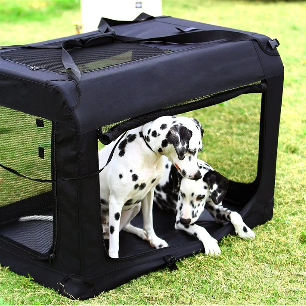 High Quality Portable 3-Door Travel Dog Crate for Indoor &amp; Outdoor