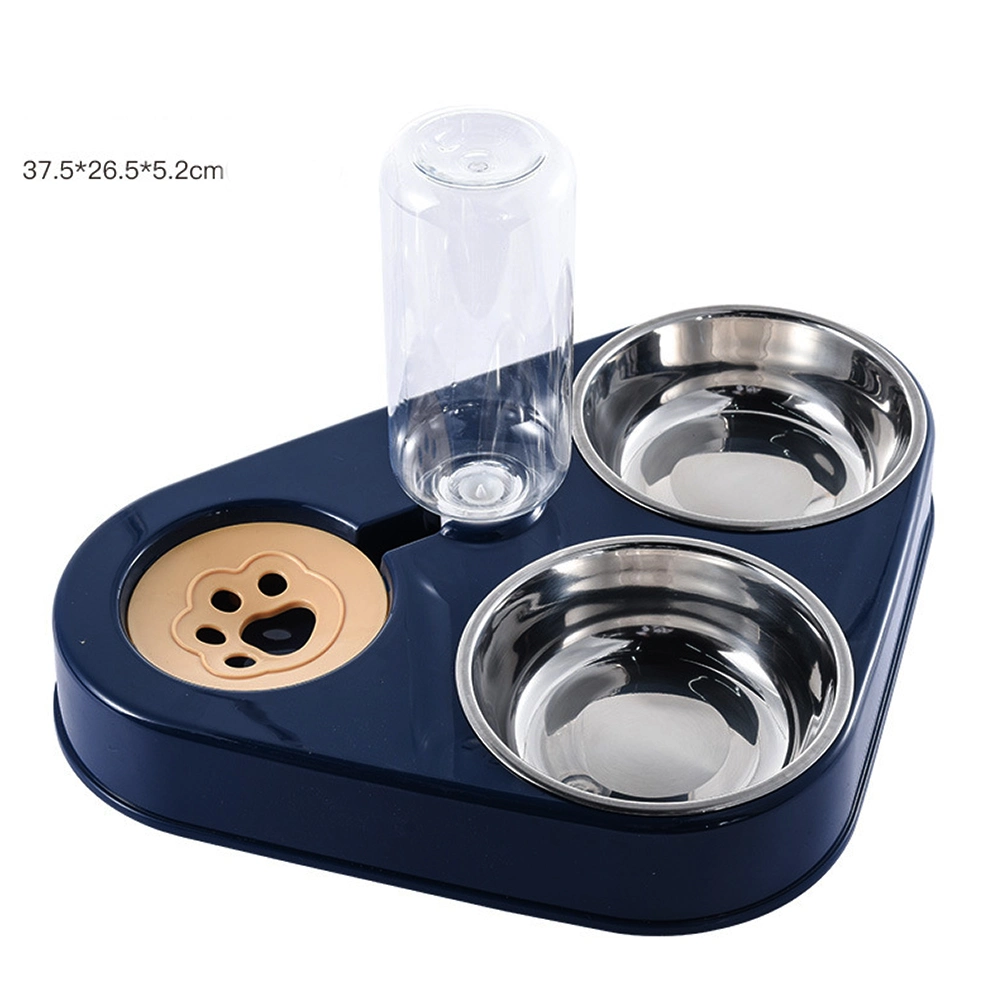 Wholesale Stainless Steel Pet Bowl Food Bowl Pet Automatic Feeder Water Dispenser Dog Cat Food Container Drinking Raised Stand Dish Anti Slip Bowl