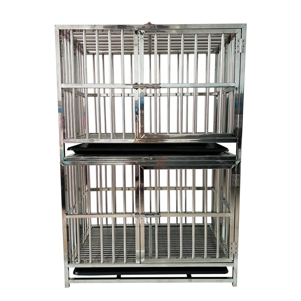 Ultralight Chew Proof Stainless Steel Stackable Heavy Duty Dog Crates and Cages for Dogs on Sale Affordable