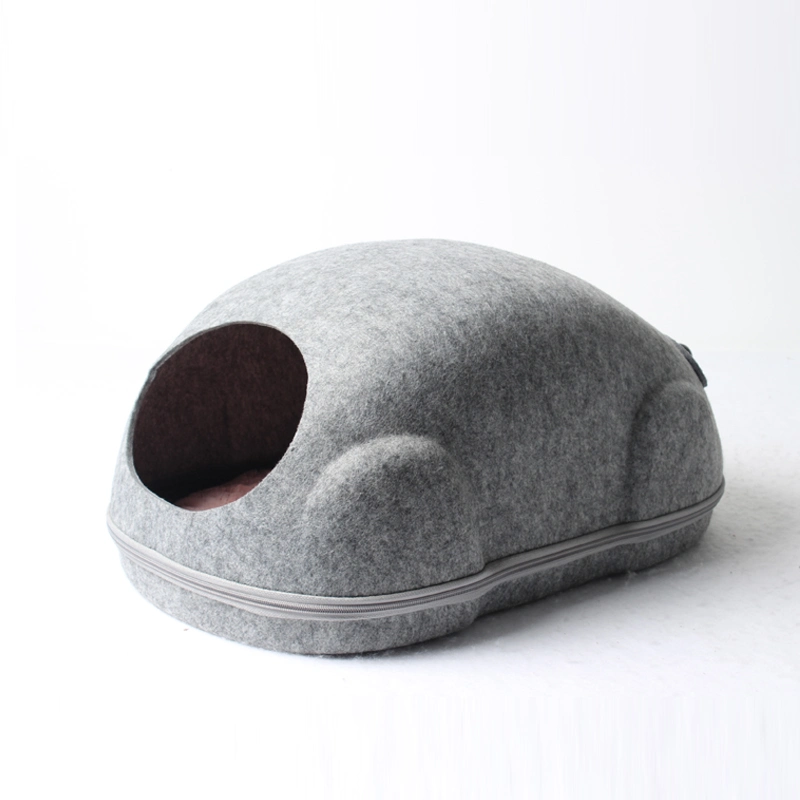 Heating and Sound Insulated Portable Comfy Felt Cat Cave Felt Wholesale Dog Crate