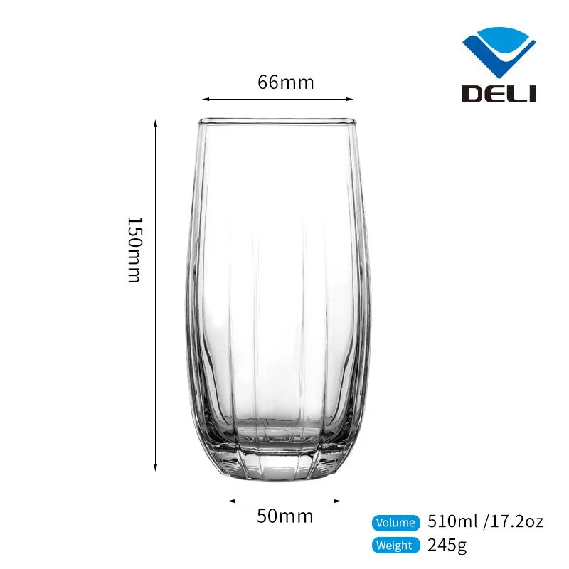Wholesale 510ml 17.24oz Insulated Red Wine Compost Glass Mugs Clear Drinking Tumblers for Gift Set