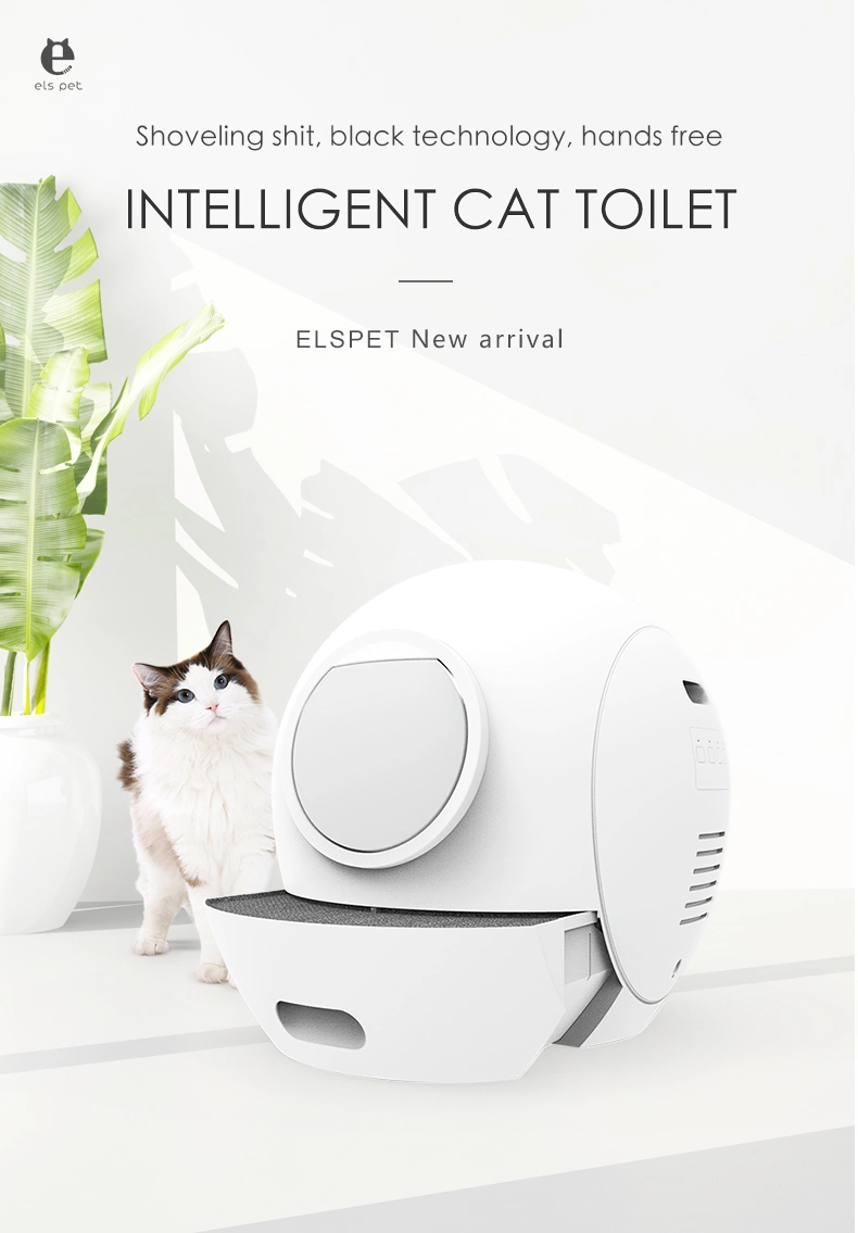 Intelligent UV Light Sterilizing Indicating Auto Disinfecting Cat Toilet Smart Automatic Cleaning WiFi APP Control Cat Litter Tray Box Electric Cat Litter Box