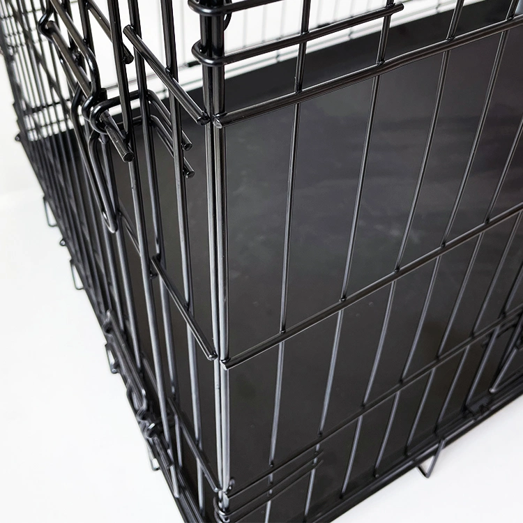 30-Inch Single Door Metal Folding Dog Crate with Removable Tray