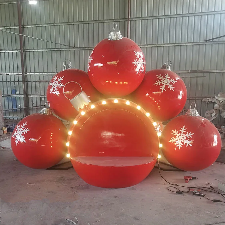 Christmas Ball Outdoor Decoration, Outdoor Christmas Ball Decorations Fiberglass Statue