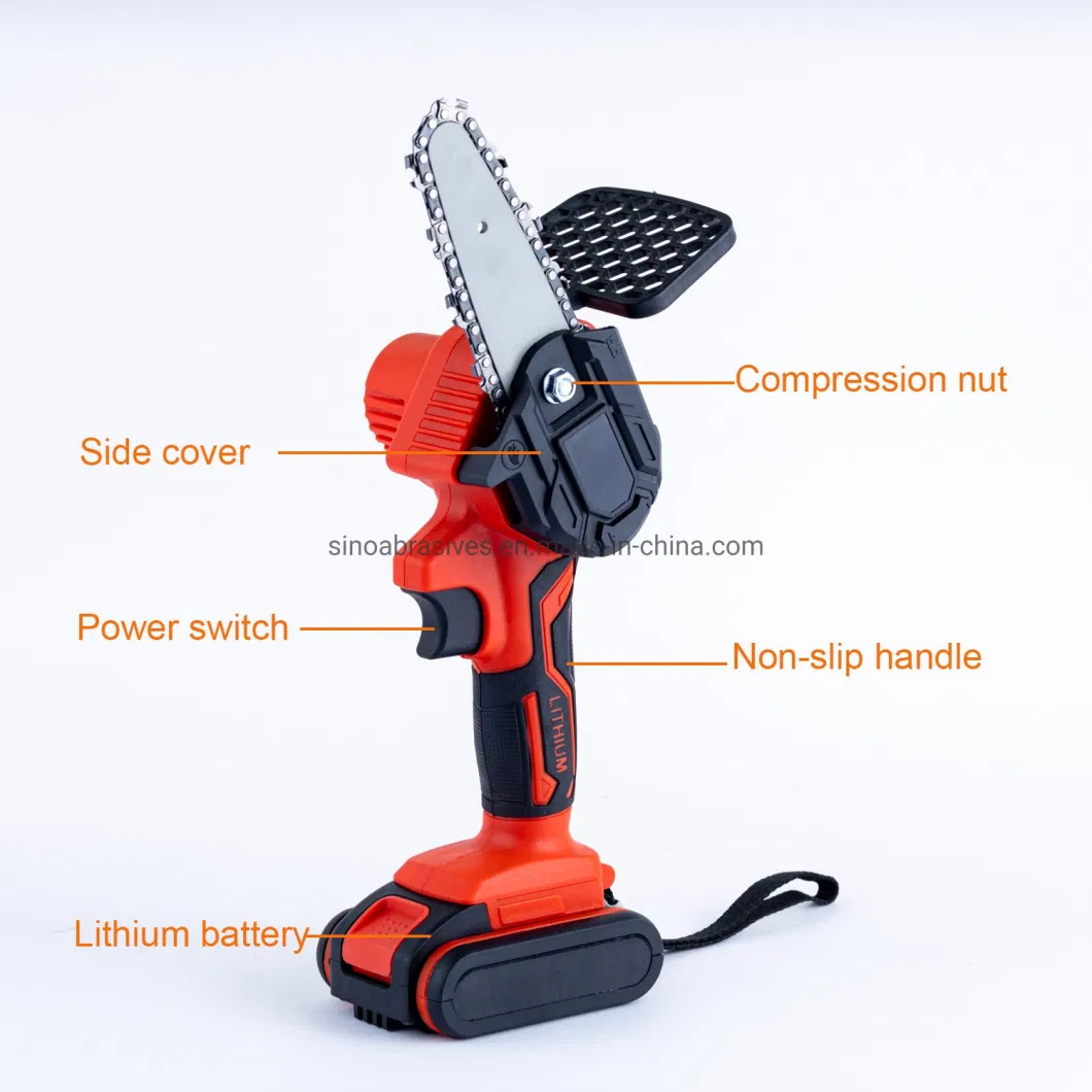 Electric Chain Saw 4 Inch 21V Brushless Pruning Saw Electric Saws Garden Mini Saw Wood Cutter Power Tool for Makita 18V Battery