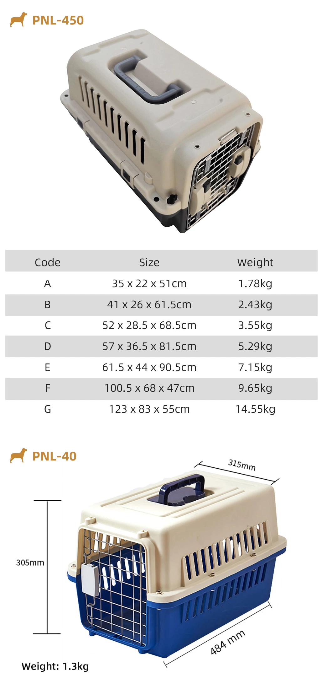 Wholesale Transportation of Travel Pet Kennels Dog and Cat Carriers Portable Travel Pet Kennels Approved by Airlines