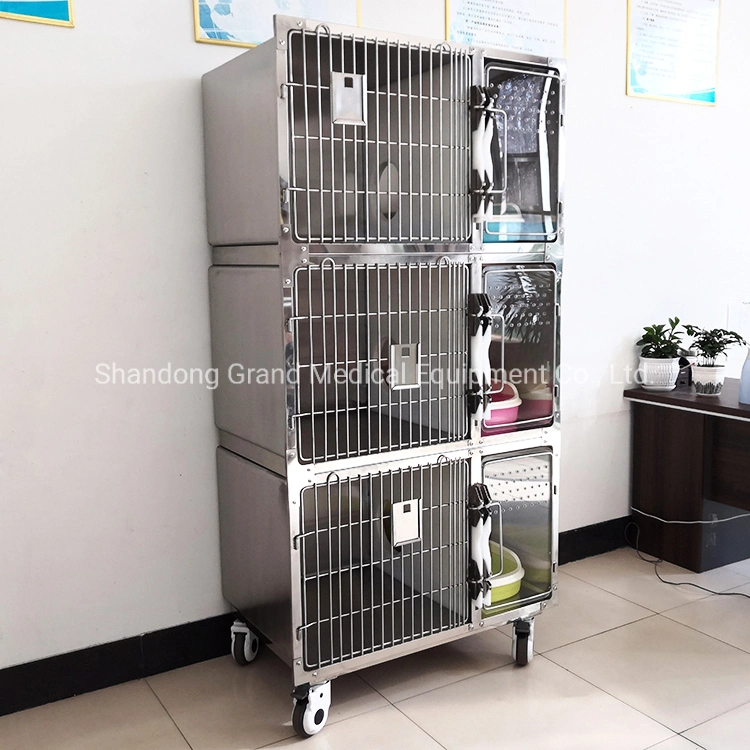 Hot Sale Large Pet Dog Cage Stainless Steel Dog and Cat Crate Heavy Duty Animal Vet House Cage