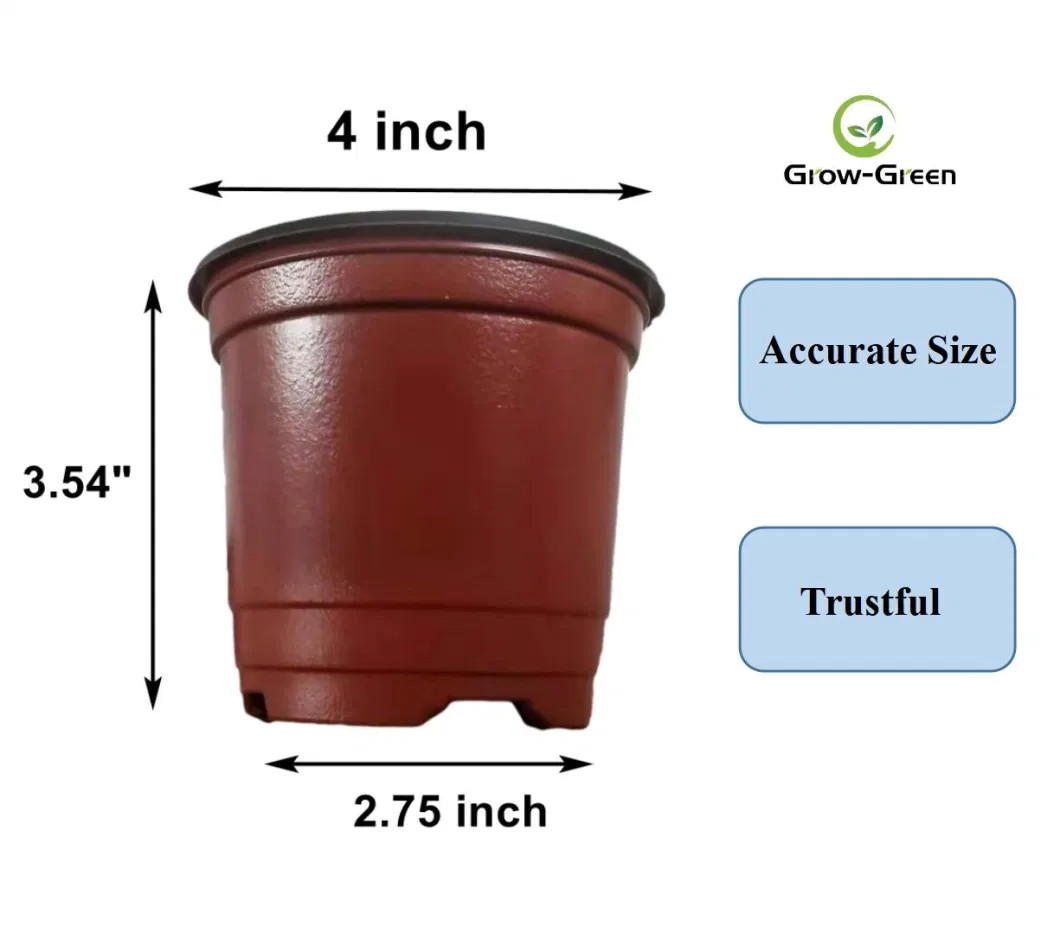 Different Size Thick Plastic Flower Plants Nursery Pots Grow Pots Flower Pots Garden Pots Plant Pot Garden Outdoor Growing Planter Pots Factory Wholesale Price