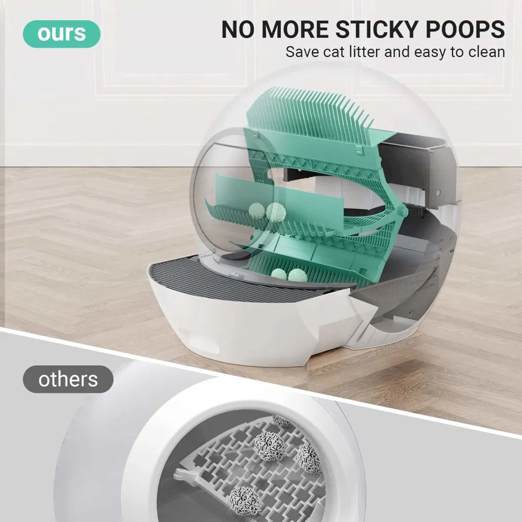 Extra Large Smart Cat Toilet APP Control Self-Cleaning Cat Toilet Automatic Cat Toilet for Multiple Cats