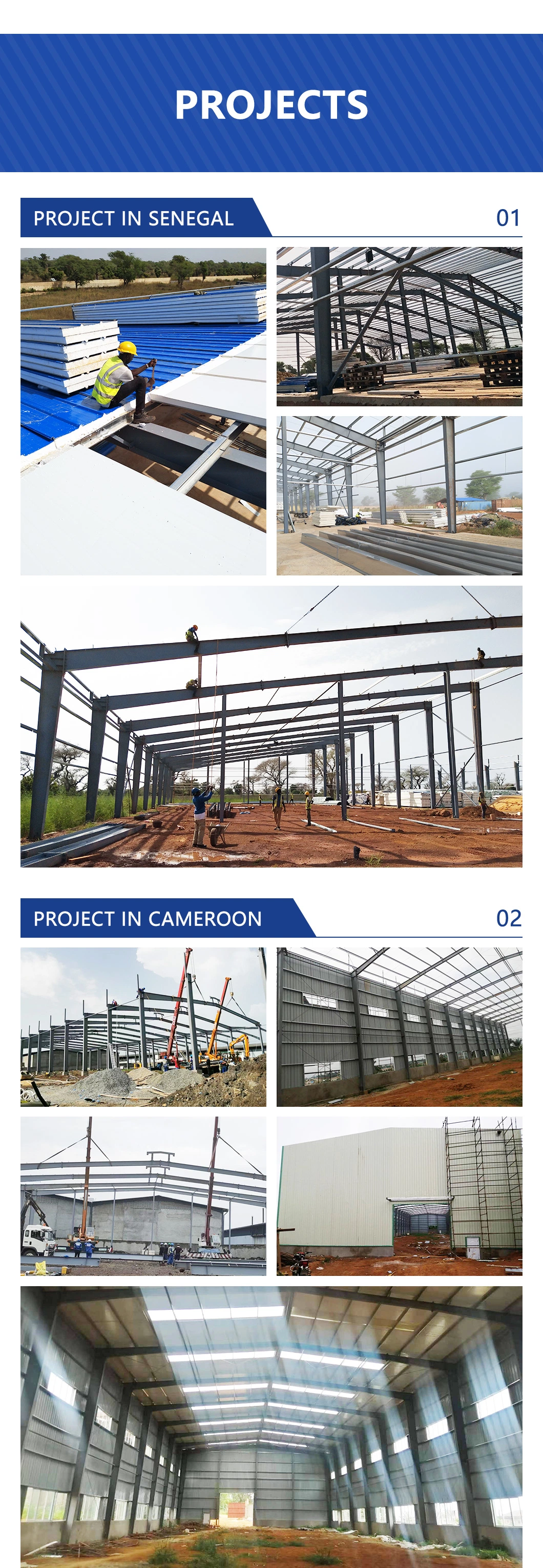 Custom Prefabricated Engineered Metal Structural Steel Construction Prefab Warehouse/ Workshop/ Factory Storage Building/Blueberry Garden