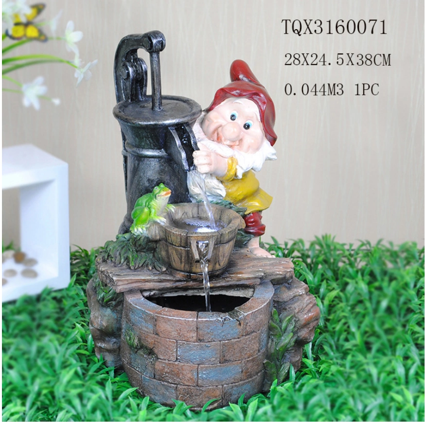 Outdoor Flowing Water Ornaments Pastoral Fountain Flowing Water Landscape Balcony Garden Courtyard Rockery Decoration Landscaping Ornaments