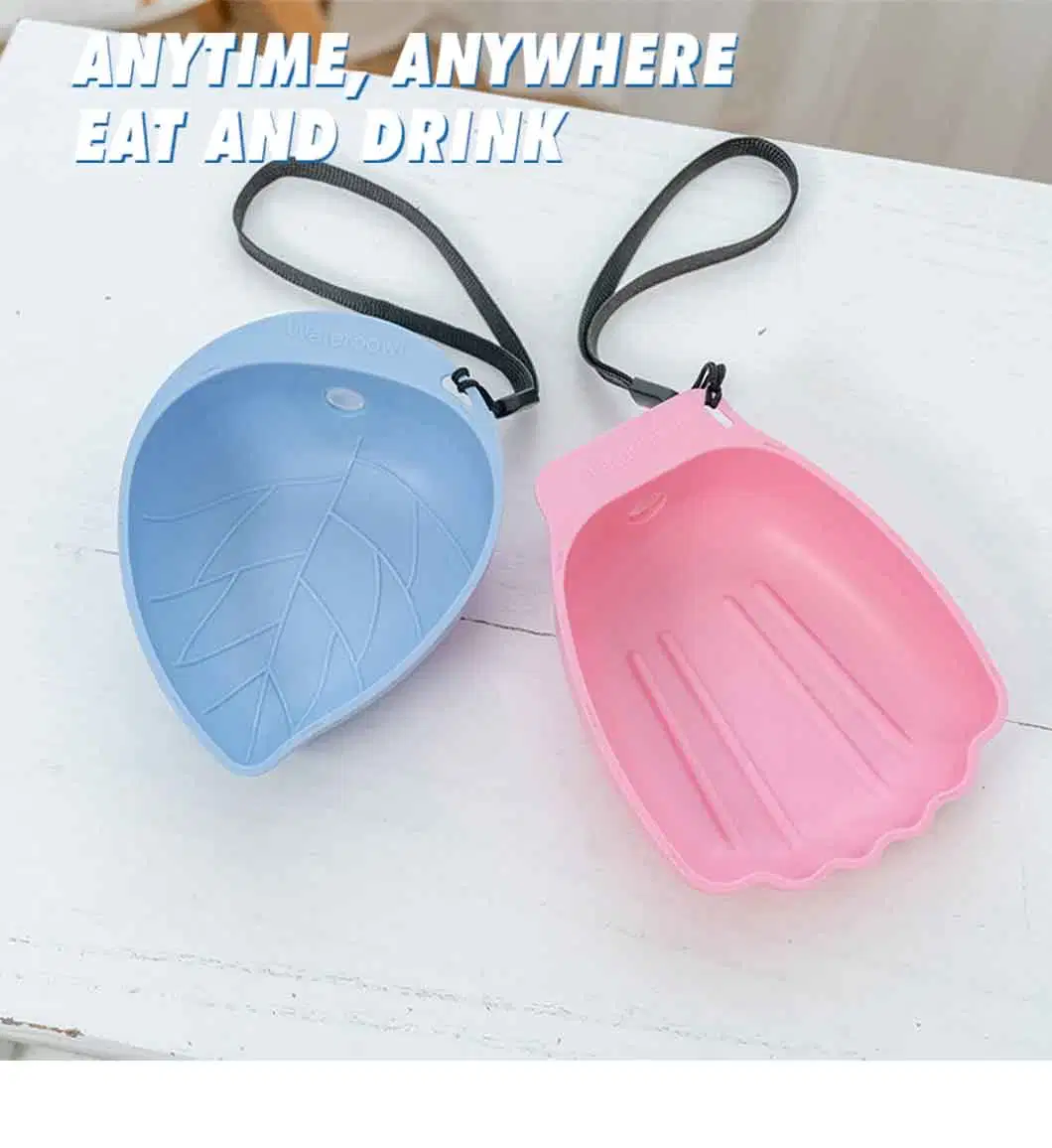 Rena Pet Outdoor Travel Fashion Portable Cat Dog Water Bowl with Different Shape