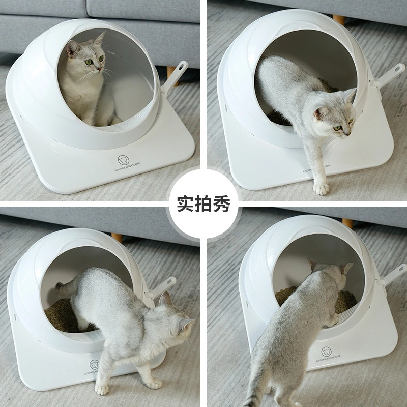 Space Capsule Pet Cat Litter Box Large Fully Enclosed Cat Toilet Cat Supplies Cat Litter Box