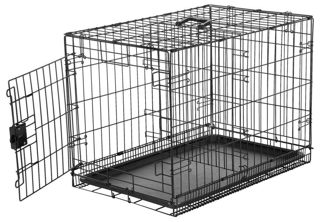 Amazon Basics Foldable Metal Wire Dog Crate with Tray Single Door Cage