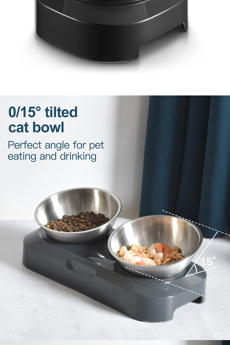 Wholesales Pet Bowls 15&deg; Inclination ABS Pet Cat Water Food Bowl