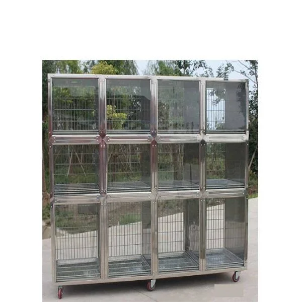 Veterinary Rabbit Dog Stainless Steel Display Pet Cage Cat Outdoor Big Metal Vet Display Cage