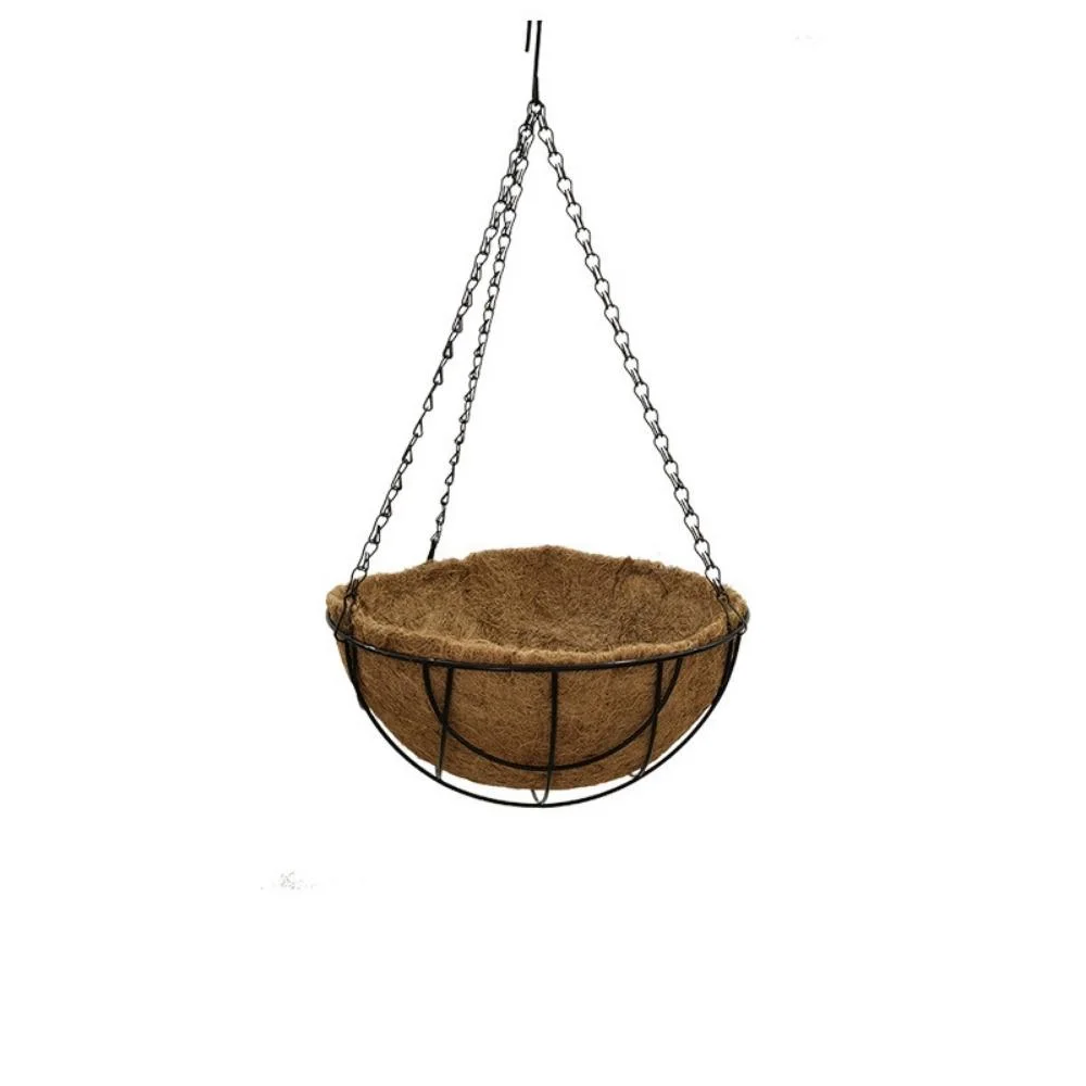Hanging Flower Basket Coconut Coir Husk Flower Pot Indoor Outdoor Hanging Plant Pot Wyz19669