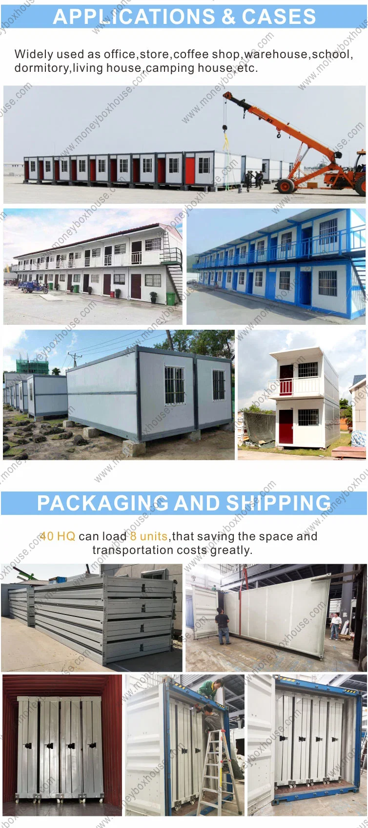 Construction Site Outdoor Building Prefab Prefabricated Foldable Container Portable Collapsible Shed