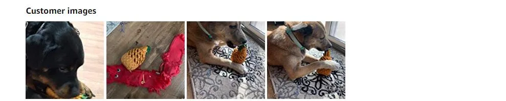 Pineapple Dog Chew Toys for Aggressive Chewer, Tough Dog Dental Chews Toy