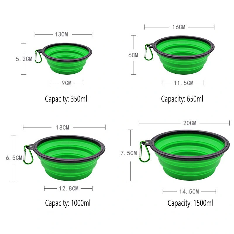 Collapsible Dog Bowls for Travel, Dog Portable Water Bowl for Dogs Cats Pet Foldable Feeding Watering Dish for Traveling Camping Walking