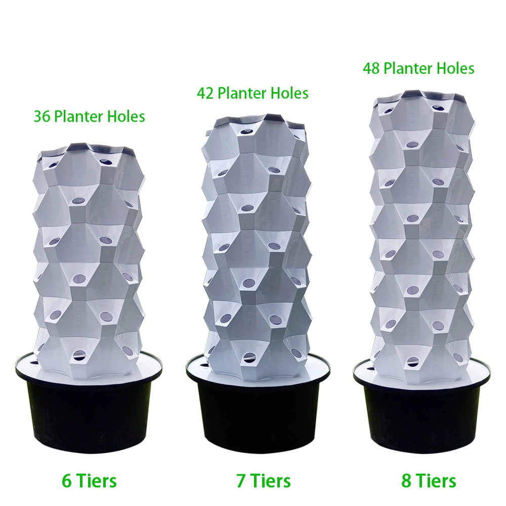 Vertical Hydroponic Tower Gardening System Towers Garden with Lights