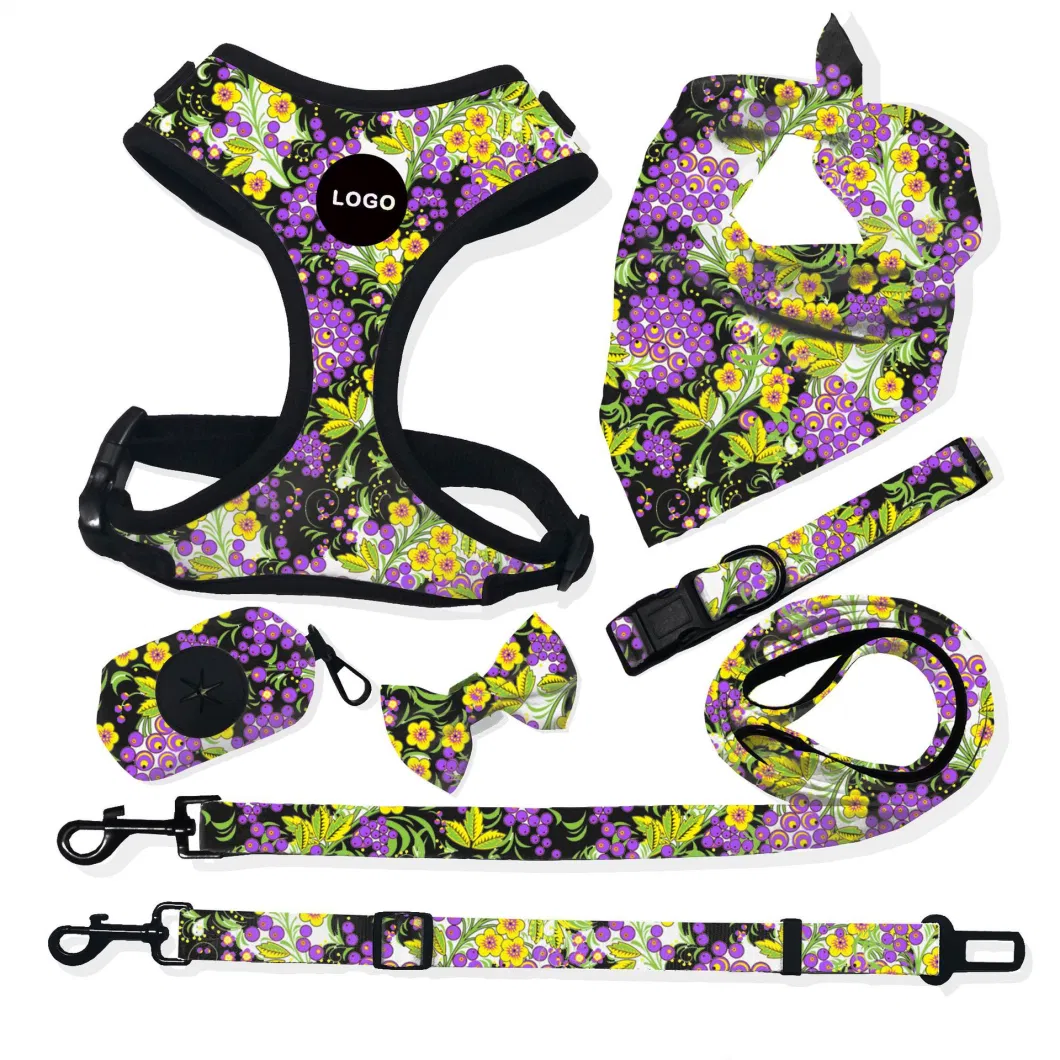 Customized OEM Pet Dog Harness Neoprene Padded Pet Dog Collar Harness Quick Release Multi-Size for Pet Dog