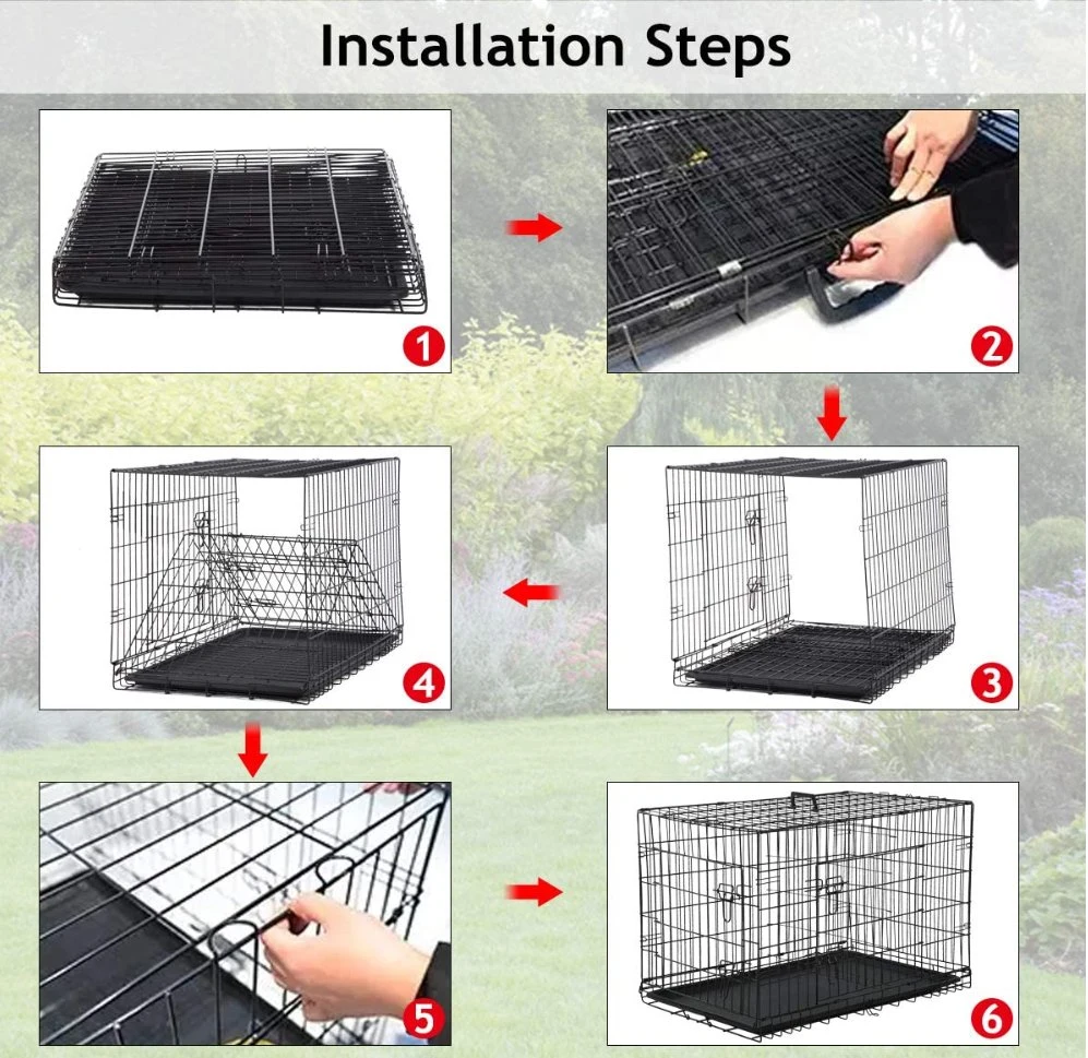 Customized Indoor Collapsible Dog Crate for Small Dogs and Cats