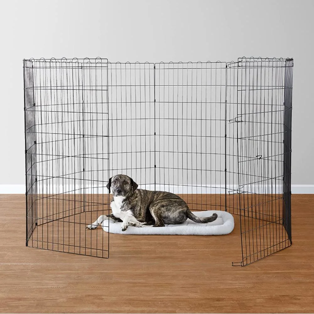 Large Dog Enclosure Without Door 48 Inch Metal Fence for Dogs Cats Rabbits