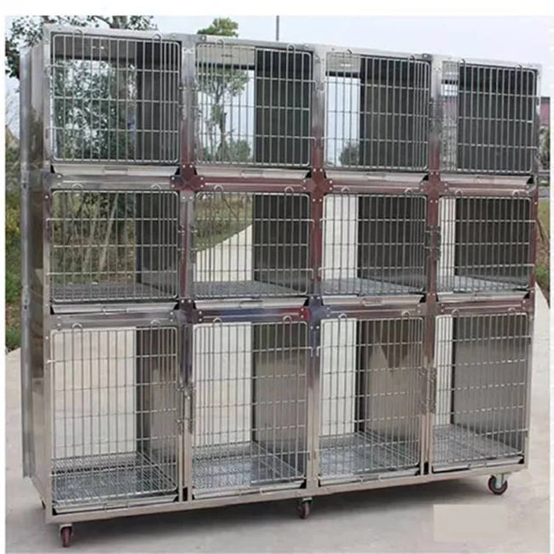 Veterinary Rabbit Dog Stainless Steel Display Pet Cage Cat Outdoor Big Metal Vet Display Cage