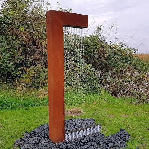 Garden Ornaments Corten Steel Water Feature Outdoor Water Fountain