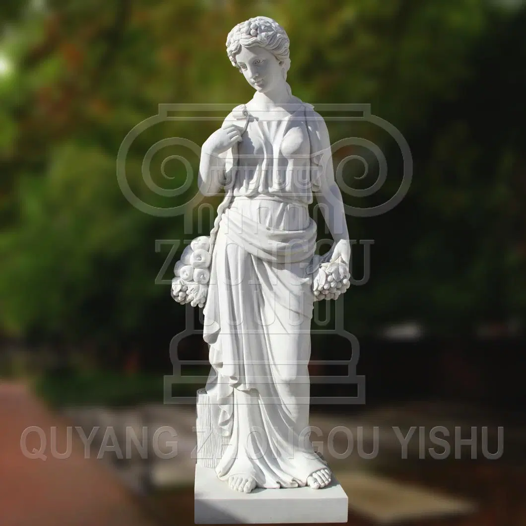 Hand Carved Marble Stone Four Season God Statues Garden Decoration Sculpture
