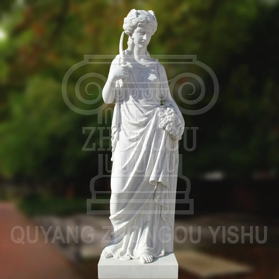 Hand Carved Marble Stone Four Season God Statues Garden Decoration Sculpture