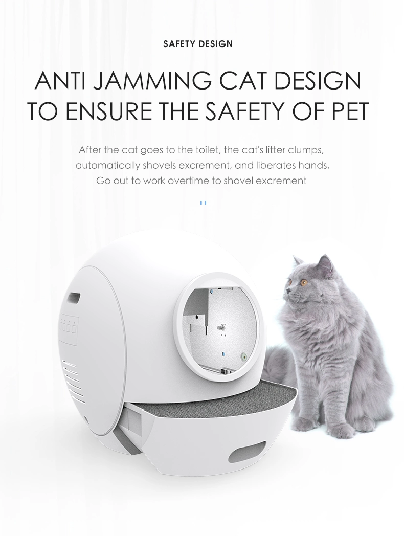 Multi Intelligent Automaitc Setting Large Space Cat Litter Tray Box Auto Shovel Cleaning Smart WiFi Control Cat Litter Basin UV Light Sterilizing Cat Litter Box