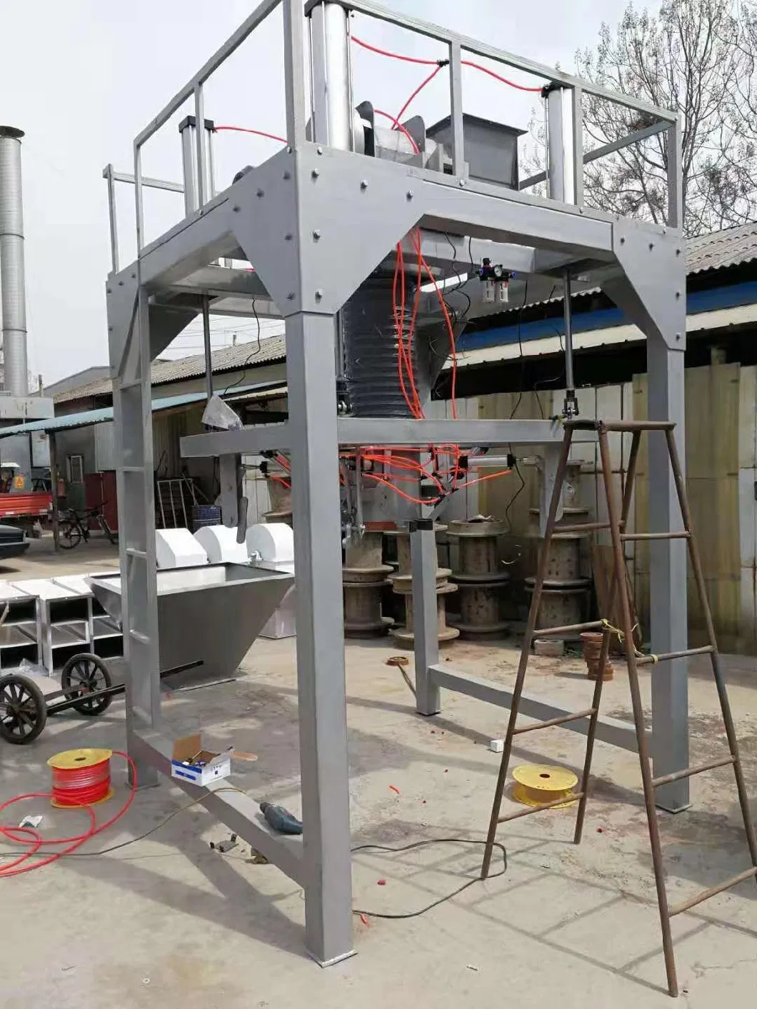 500kg 1000kg 2000kg Big Bag Packaging Machine River Sand Feed Nut Granule Lime Grain Compost Ton Bag Packing Machine