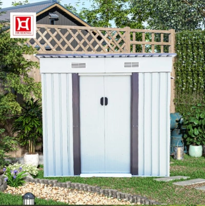 Waterproof Outdoor Pitched Roof Steel Storage Garden Shed for Wholesale