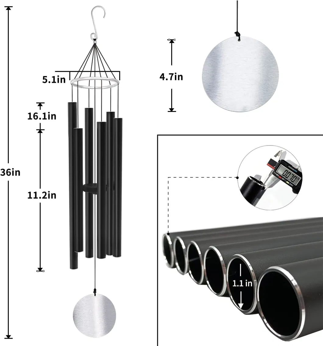 Dropshipping Personalized Wind Chimes Memorial Sympathy Gift Outdoor Garden Decoration Metal Wind Chime Ornament