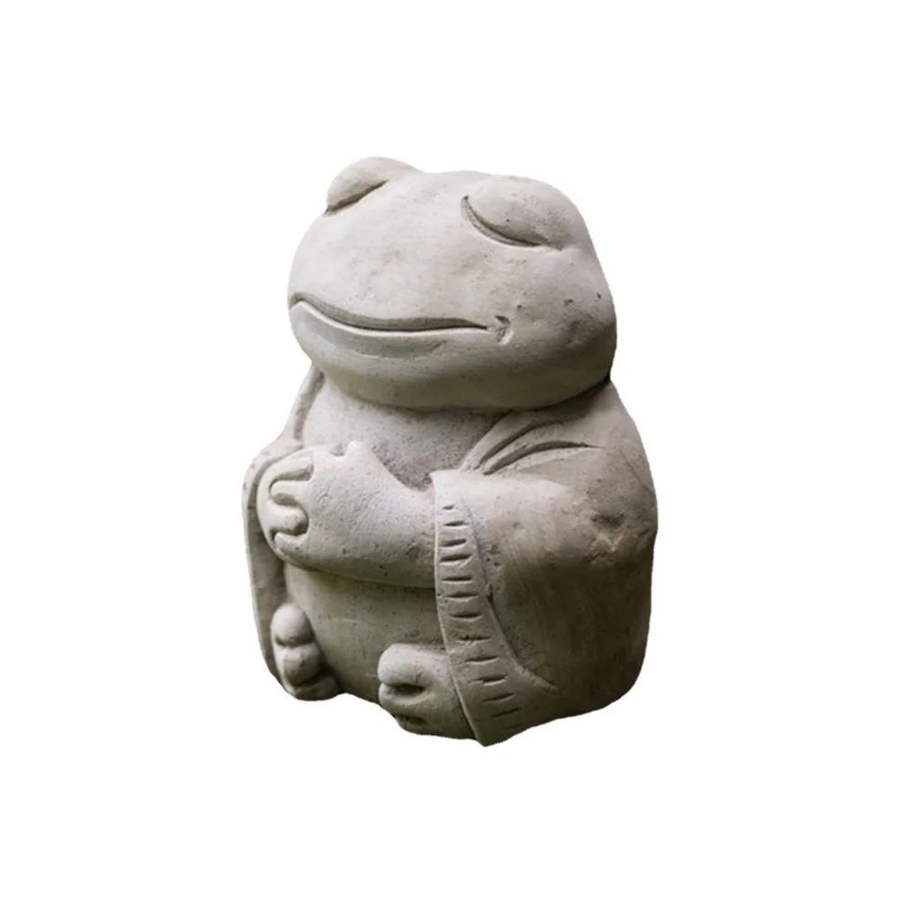 Meditation Frog Sculpture Resin Craft Zen Figurine Garden Statue Ci22788