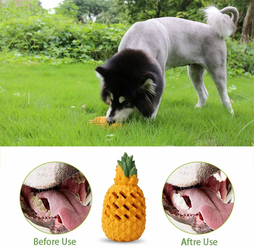Tough Pineapple Dog Chew Toys Food Grade Non-Toxic Puppy Toys for Aggressive Chewer