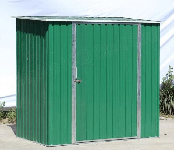 Outdoor Storage Steel Garden Shed with Sliding Door, Metal Tool Storage Shed for Backyard, Lawn, Green