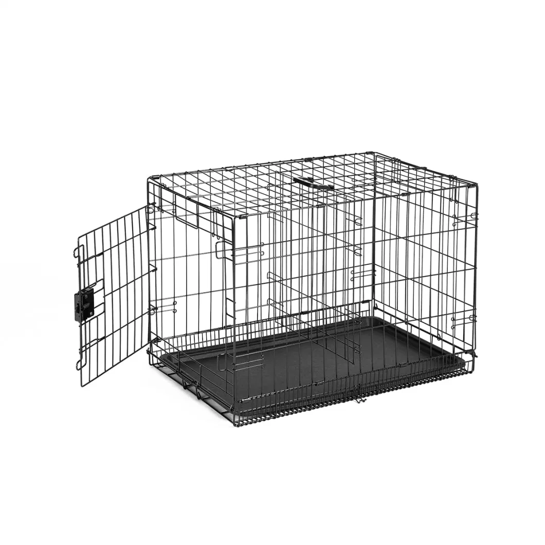 Amazon Basics Foldable Metal Wire Dog Crate with Tray Single Door Cage