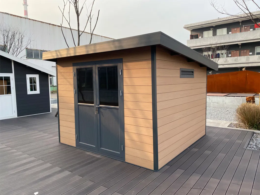 Outdoor Easy Installing House Co-Extrusion WPC Hollow Wood Plastic Composite Garden Toolhouse Sheds
