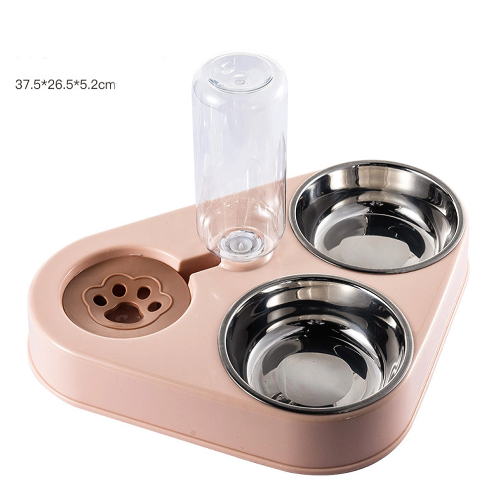 Wholesale Stainless Steel Pet Bowl Food Bowl Pet Automatic Feeder Water Dispenser Dog Cat Food Container Drinking Raised Stand Dish Anti Slip Bowl