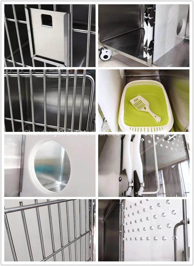 Hot Sale Large Pet Dog Cage Stainless Steel Dog and Cat Crate Heavy Duty Animal Vet House Cage