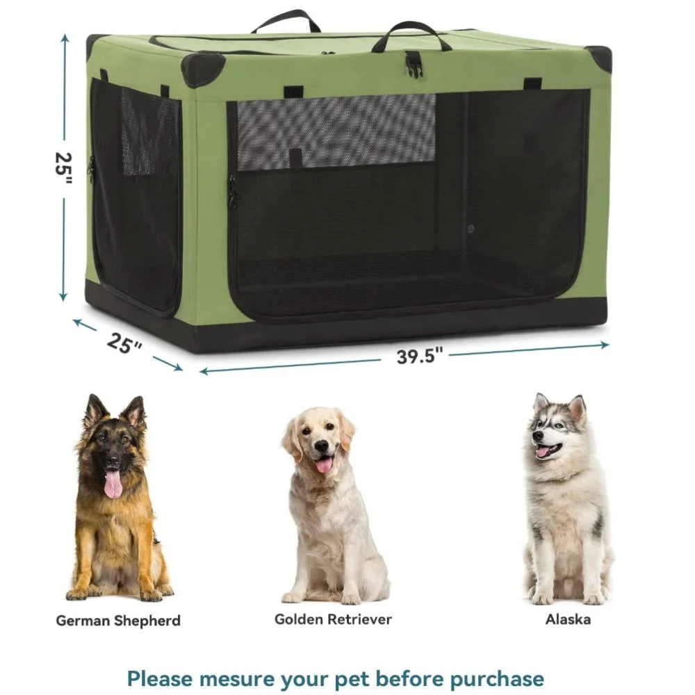 Collapsible Portable Amazon Hot Selling Soft Sided Dog Crate with Strong Steel Frame