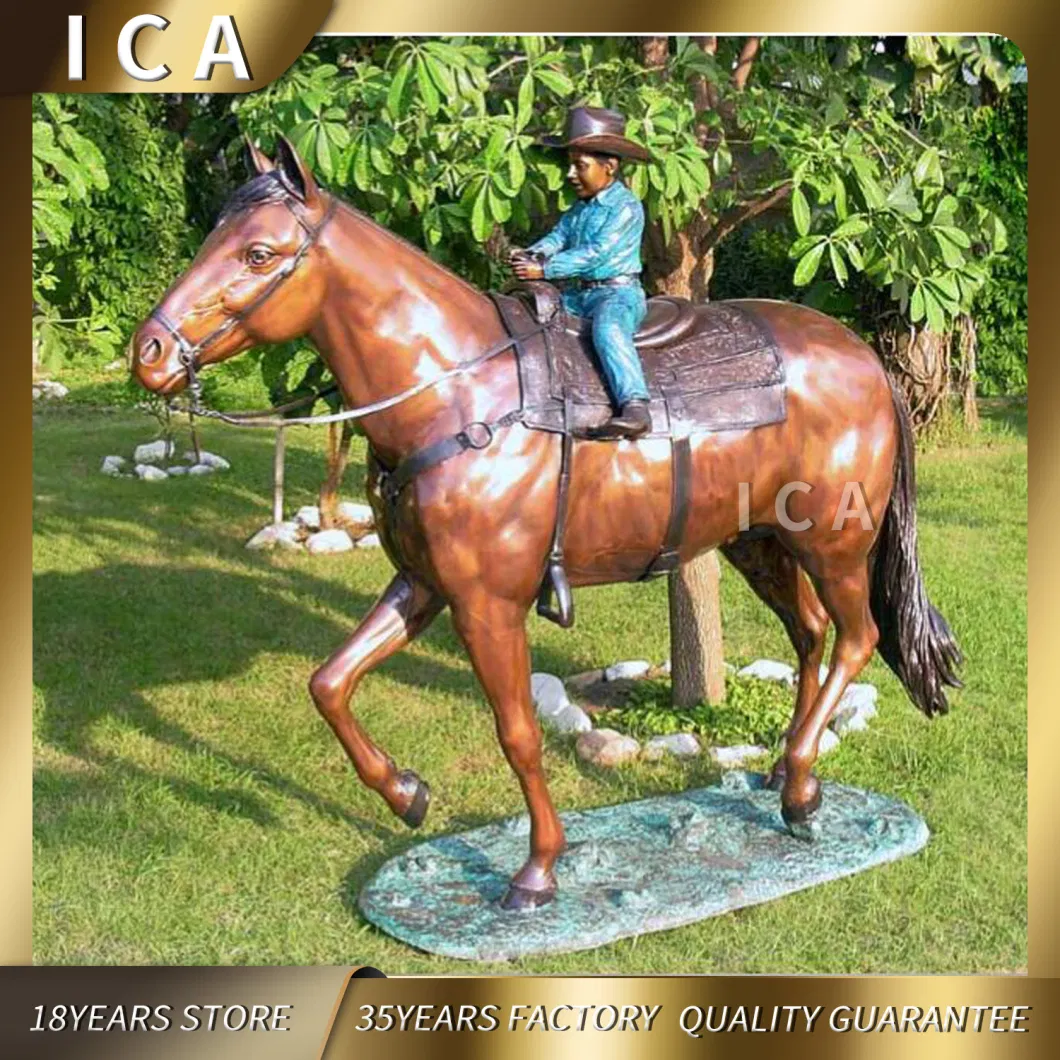 Large Size Outdoor Modern Cast Antique Bronze Horse Statue