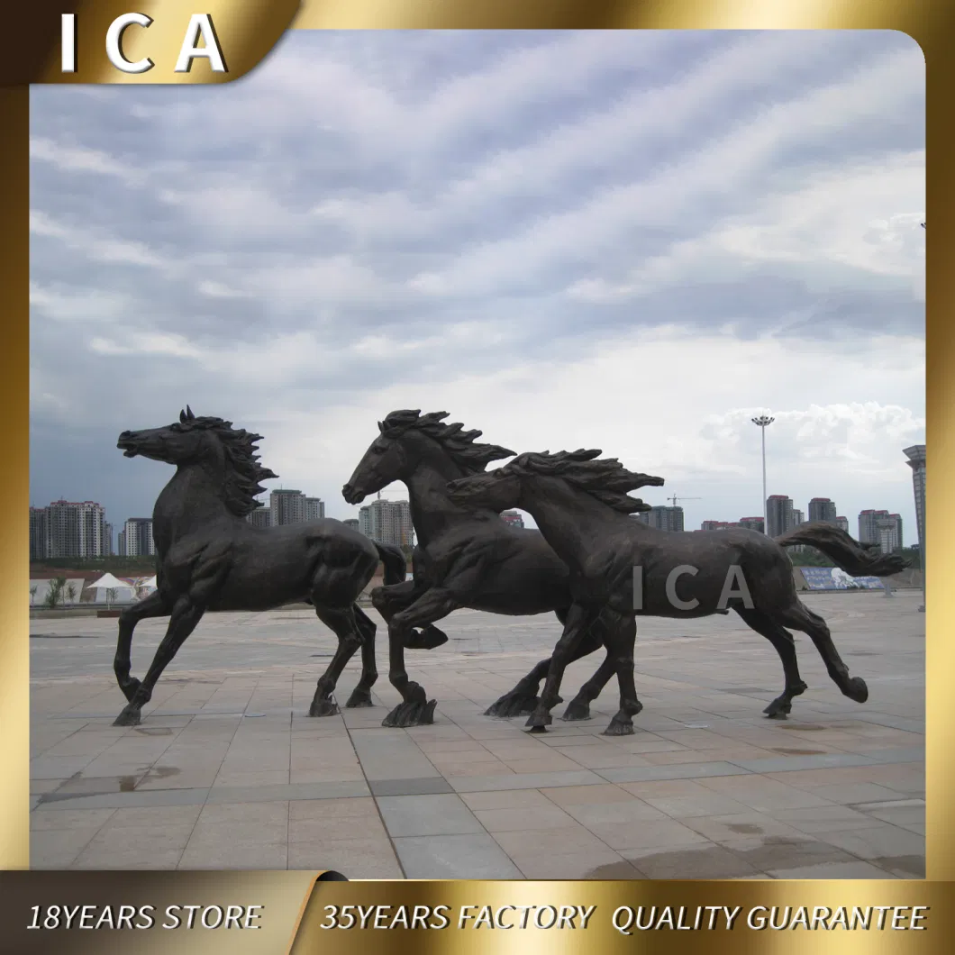 Large Size Outdoor Modern Cast Antique Bronze Horse Statue