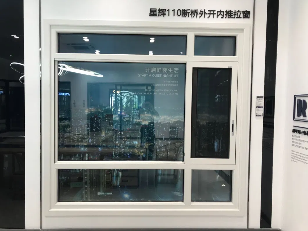 Factory Sale Thermal Break Aluminium Casement Window Heat Cold Insulation Frame Metal with PA66 Thermal Insulation Strip Mutiple Capsult Aluminum Window