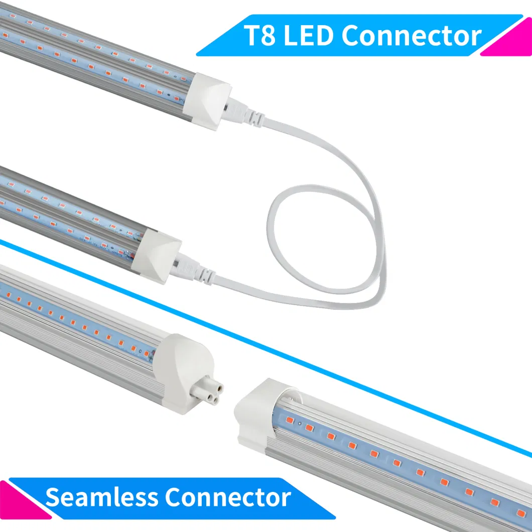 T8 Linkable Grow Lamp 2FT 3FT 4FT 5FT 6FT High Power LED Grow Light for Plants Growing Factory
