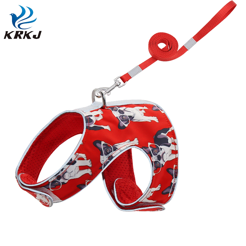 Tc1220 Cat Printed Harnesses Escape-Proof Leash for Walking